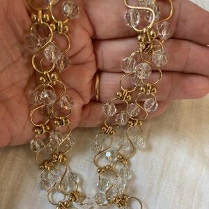 Runway Fancy Link Necklace with Brilliant Crystals 38”‎ Long